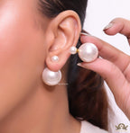 Gold plated 20mm pearl bomber studs