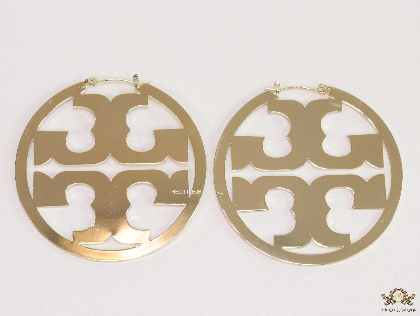 Designer gold plated hoop earrings