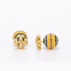 T Motif yellow and blue bomber studs