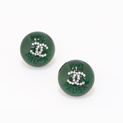 Double C green studs