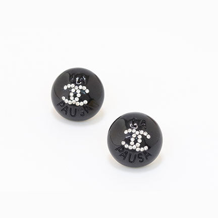 Double C black studs