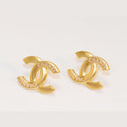 Double C engraved studs