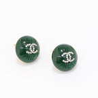 Double C green studs