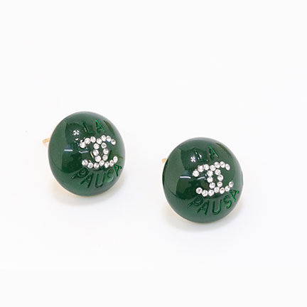 Double C green studs