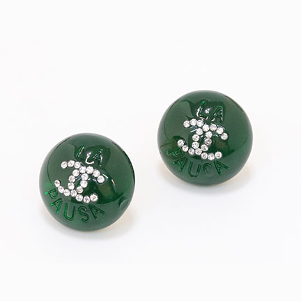 Double C green studs