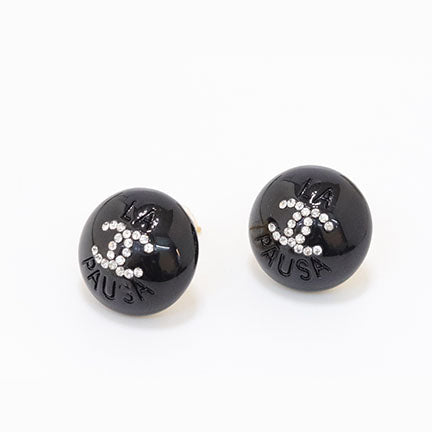 Double C black studs