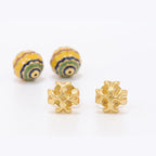 T Motif yellow and blue bomber studs