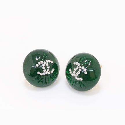 Double C green studs