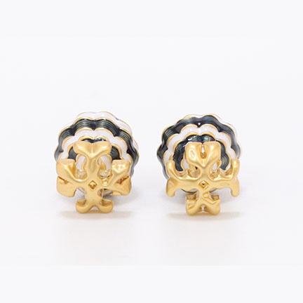 T Motif Black & white bomber studs