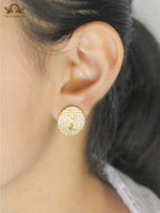 Alphabet Y S & L Gold cz Studs