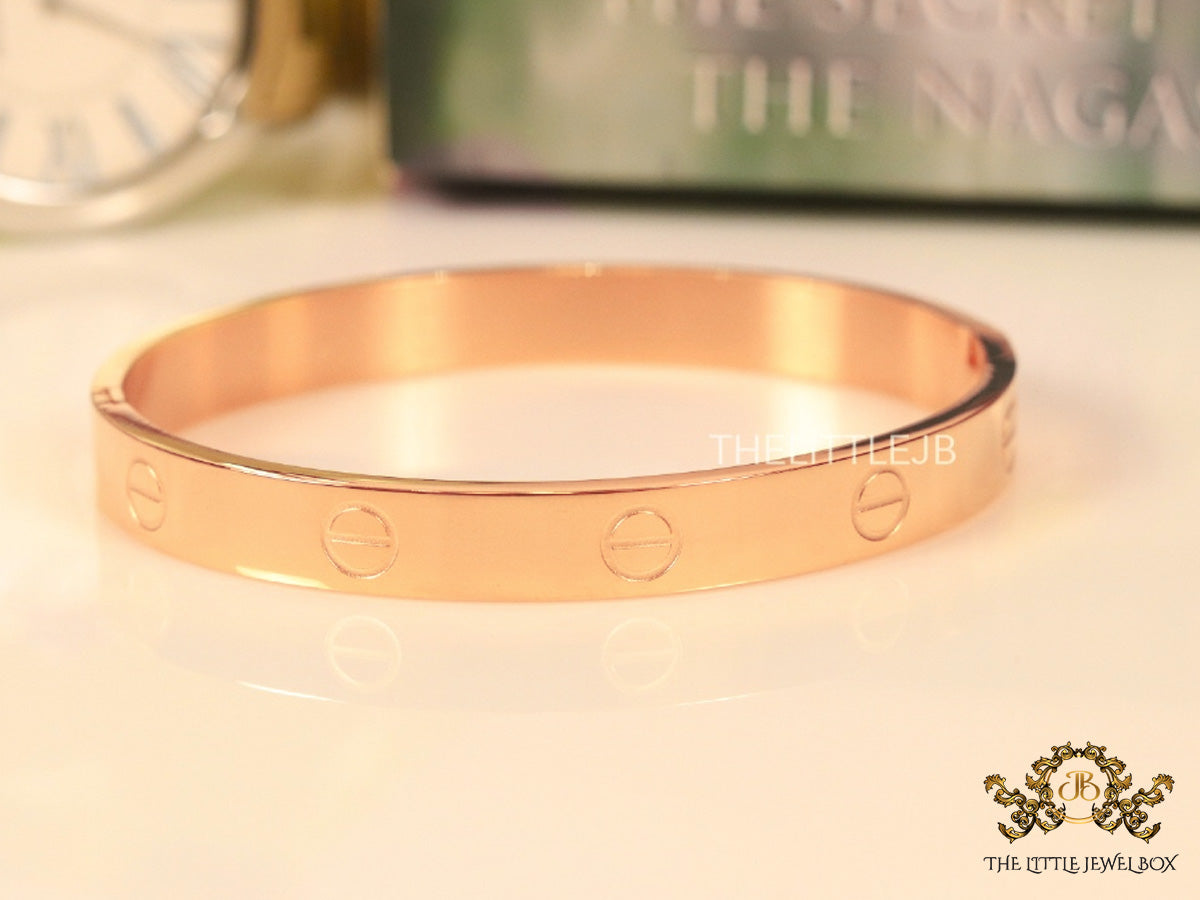 Rose Gold plated bracelet for men’s with screws