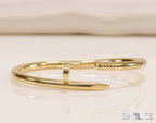 5mm thick Gold plated nail shaped men's bracelet