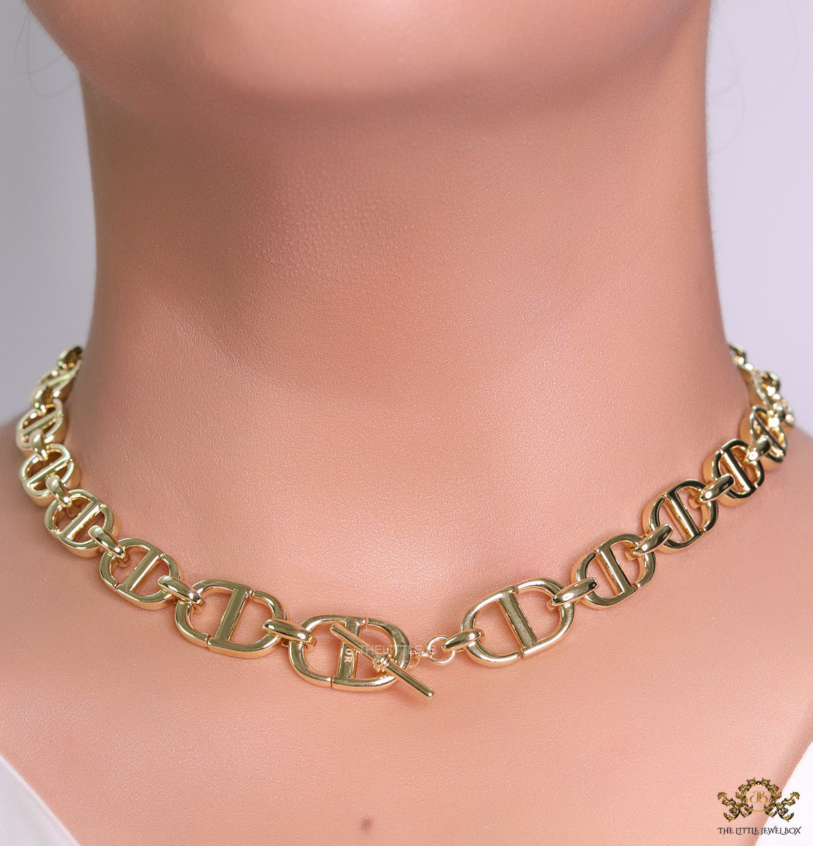 Gold plated alphabet choker necklace