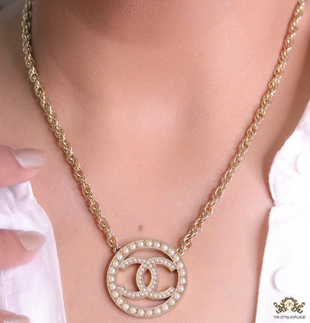 Gold plated chain necklace with cz alphabet pendant