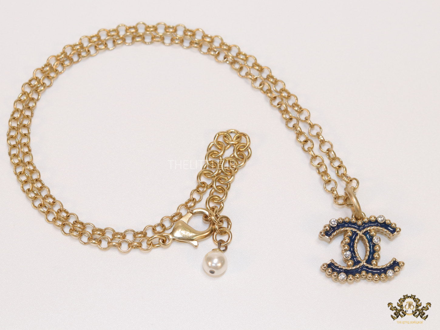 Gold plated link chain necklace with multi colored cz pendant