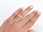 3 layer rose gold snake wrap ring