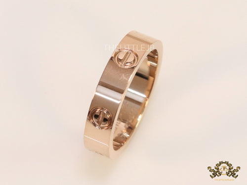 4.5mm rose gold plated band with screws