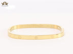 Gold plated plated rectangular screw bracelet